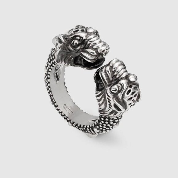 Gucci Other - GUCCI Sterling Silver Tiger Head Ring Size: 11 NIB